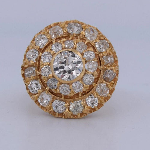 Bague 54 Bague victorienne en or jaune 18 carats et diamants 58 Facettes AN556