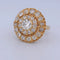 Bague 54 Bague victorienne en or jaune 18 carats et diamants 58 Facettes AN556