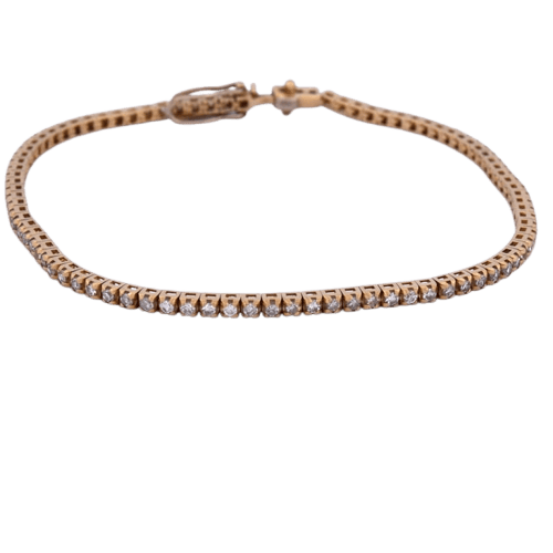Bracelet Bracelet tennis en or jaune 18 carats et diamants 58 Facettes BR116