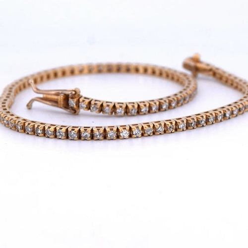 Bracelet Bracelet tennis en or jaune 18 carats et diamants 58 Facettes BR116