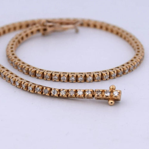 Bracelet Bracelet tennis en or jaune 18 carats et diamants 58 Facettes BR116