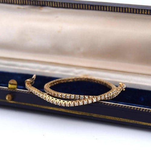 Bracelet Bracelet tennis en or jaune 18 carats et diamants 58 Facettes BR116