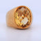 Bague 53 Bague vintage en or jaune 18 carats et quartz citrine 58 Facettes AN553