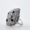 Bague 53 Bague Art déco en platine avec diamants 1,74 ct 58 Facettes AN535