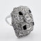 Bague 53 Bague Art déco en platine avec diamants 1,74 ct 58 Facettes AN535