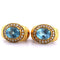 Boucles d'oreilles Damiani - Boucles d'oreilles en or jaune 18 carats topazes bleues et diamants 58 Facettes OR203