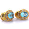 Boucles d'oreilles Damiani - Boucles d'oreilles en or jaune 18 carats topazes bleues et diamants 58 Facettes OR203