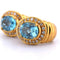 Boucles d'oreilles Damiani - Boucles d'oreilles en or jaune 18 carats topazes bleues et diamants 58 Facettes OR203