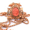 Collier Collier ancien - Camée en corail en or 14 carats et diamants 58 Facettes CL115