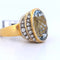 Bague 55 Bague vintage en or jaune 18 carats avec aigue-marine et diamants 58 Facettes AN501