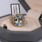 Bague 55 Bague vintage en or jaune 18 carats avec aigue-marine et diamants 58 Facettes AN501