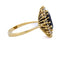 Bague 55 Bague vintage en or jaune 18 carats avec saphir et diamants 58 Facettes AN485