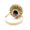 Bague 55 Bague vintage en or jaune 18 carats avec saphir et diamants 58 Facettes AN485