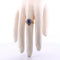 Bague 54 Bague marguerite victorienne en or jaune 18 ct avec saphir et diamants 58 Facettes AN557