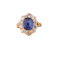 Bague 54 Bague marguerite victorienne en or jaune 18 ct avec saphir et diamants 58 Facettes AN557