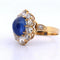 Bague 54 Bague marguerite victorienne en or jaune 18 ct avec saphir et diamants 58 Facettes AN557