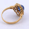Bague 54 Bague marguerite victorienne en or jaune 18 ct avec saphir et diamants 58 Facettes AN557