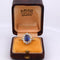 Bague 54 Bague marguerite victorienne en or jaune 18 ct avec saphir et diamants 58 Facettes AN557