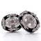 Boucles d'oreilles Boucles d'oreilles vintage en platine avec onyx, cristal de roche et diamants 58 Facettes OR190