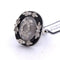 Bague 53 Bague vintage en platine avec cristal de roche, onyx et diamants 58 Facettes AN531