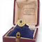 Bague 55 Bague vintage - Halo en or jaune 18 carats, saphir et diamants 58 Facettes AN486