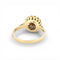 Bague 55 Bague vintage - Halo en or jaune 18 carats, saphir et diamants 58 Facettes AN486
