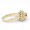 Bague 55 Bague vintage - Halo en or jaune 18 carats, saphir et diamants 58 Facettes AN486