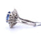 Bague 55 Bague en platine avec saphir et diamants 58 Facettes
