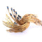 Broche Broche vintage en or jaune 18 carats avec diamants et saphirs 58 Facettes SP16