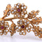 Broche Broche vintage en or jaune 18 carats avec rubis et diamants 58 Facettes SP18 (00229)