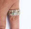 Bague 55 Bague bande en or jaune 18 kt et diamants 58 Facettes