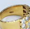 Bague 55 Bague bande en or jaune 18 kt et diamants 58 Facettes