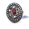 Bague 54 Bague Art déco en or jaune 18 carats, rubis et diamants 58 Facettes AN152