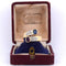 Bague 54 Bague vintage - Bypass en or 18 kt avec rubis, saphir et diamants 58 Facettes AN24 '(00019)
