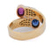 Bague 54 Bague vintage - Bypass en or 18 kt avec rubis, saphir et diamants 58 Facettes AN24 '(00019)