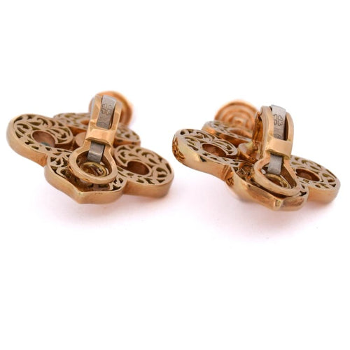 Boucles d'oreilles Boucles d’oreilles vintage en or 18 ct avec perles 58 Facettes OR57 '(07639)