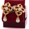 Boucles d'oreilles Boucles d’oreilles vintage en or 18 ct avec perles 58 Facettes OR57 '(07639)