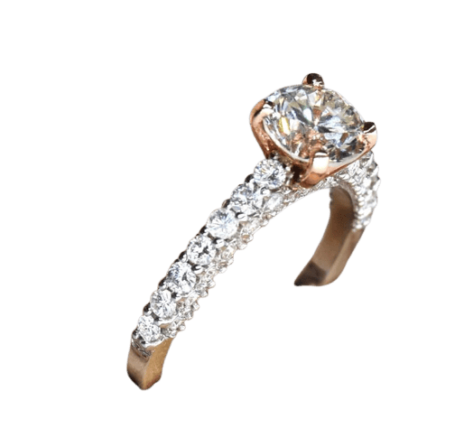 Bague 55 Bague en or blanc 18 ct avec diamants taille brillant 58 Facettes