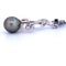Pendentif Pendentif en or blanc 18 carats avec perles Akoya et diamants 58 Facettes