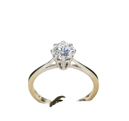 Bague 52 Solitaire - Bague en or blanc 18 carats et diamant 0,70 ct 58 Facettes