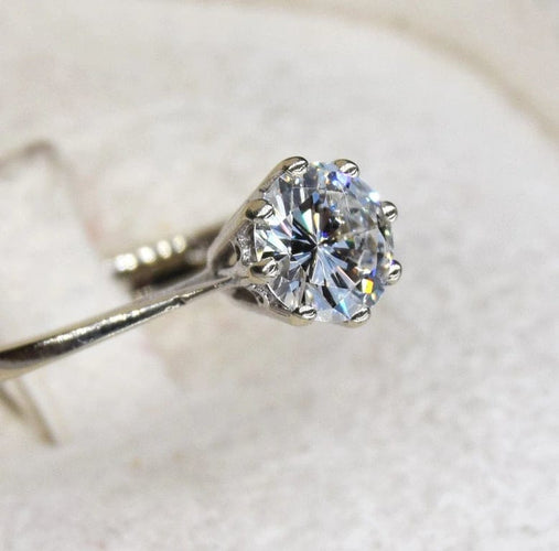 Bague 52 Solitaire - Bague en or blanc 18 carats et diamant 0,70 ct 58 Facettes