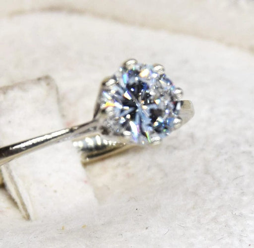 Bague 52 Solitaire - Bague en or blanc 18 carats et diamant 0,70 ct 58 Facettes