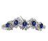 Bracelet Bracelet en or blanc 18 carats avec saphirs et diamants 58 Facettes