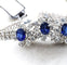 Bracelet Bracelet en or blanc 18 carats avec saphirs et diamants 58 Facettes