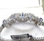 Bracelet Bracelet en or blanc 18 carats avec saphirs et diamants 58 Facettes