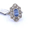 Bague 59 Bague ancienne en or 18 carats avec saphir et diamants 58 Facettes
