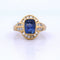 Bague 59 Bague vintage en or 18 carats avec saphir et diamants 58 Facettes AN25