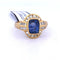 Bague 59 Bague vintage en or 18 carats avec saphir et diamants 58 Facettes AN25