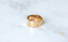 Bague 53 Bague - Bague bandeau lettre initiale L en or rose et platine 58 Facettes