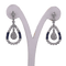 Boucles d'oreilles Art déco - Boucles d'oreilles en or blanc 18 carats, saphirs et diamants 58 Facettes